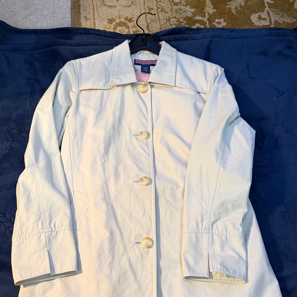 Vineyard Vines Women's Cream Trench Coat